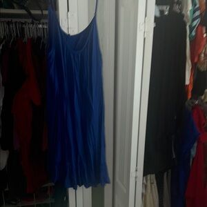 Blue Spaghetti Strap Dress